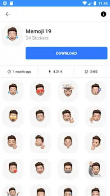 WASticker Memoji Stickers android App screenshot 2